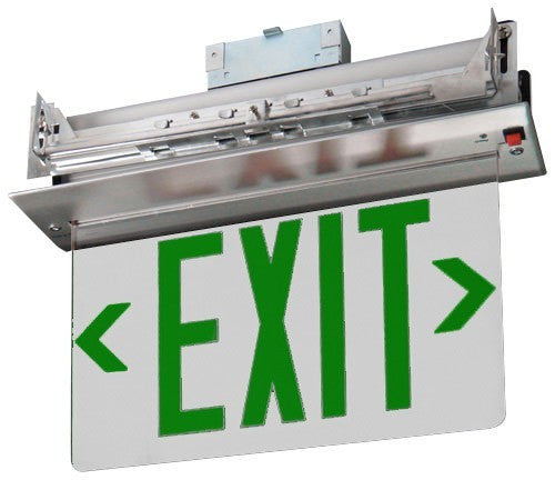 Recessed Edge-Lit LED Exit Sign