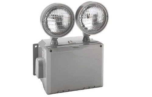 Wet Location LED Emergency Light – Dual Head, Plastic Housing